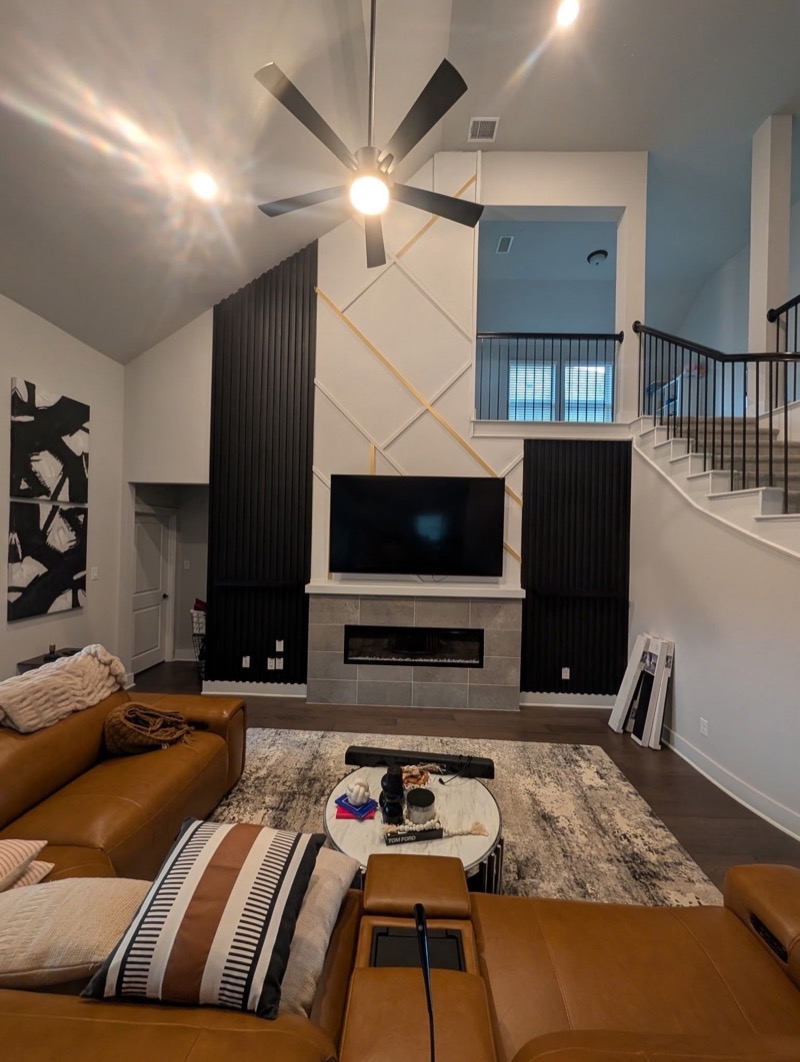 High Ceiling and TV Walls project by Lively Luxury Designs