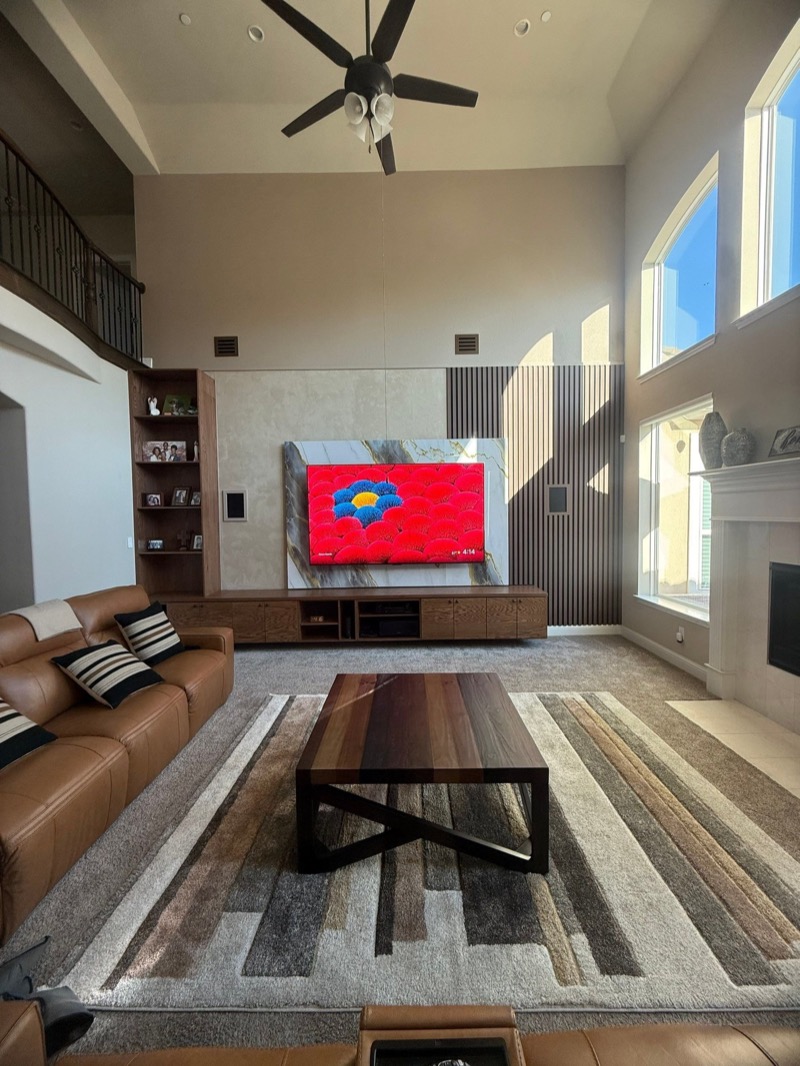 High Ceiling and TV Walls project by Lively Luxury Designs