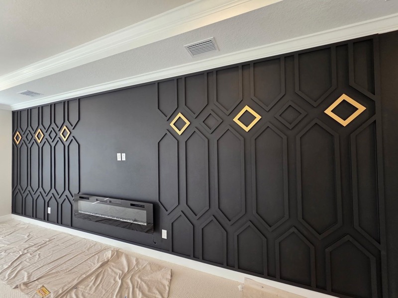 High Ceiling and TV Walls project by Lively Luxury Designs