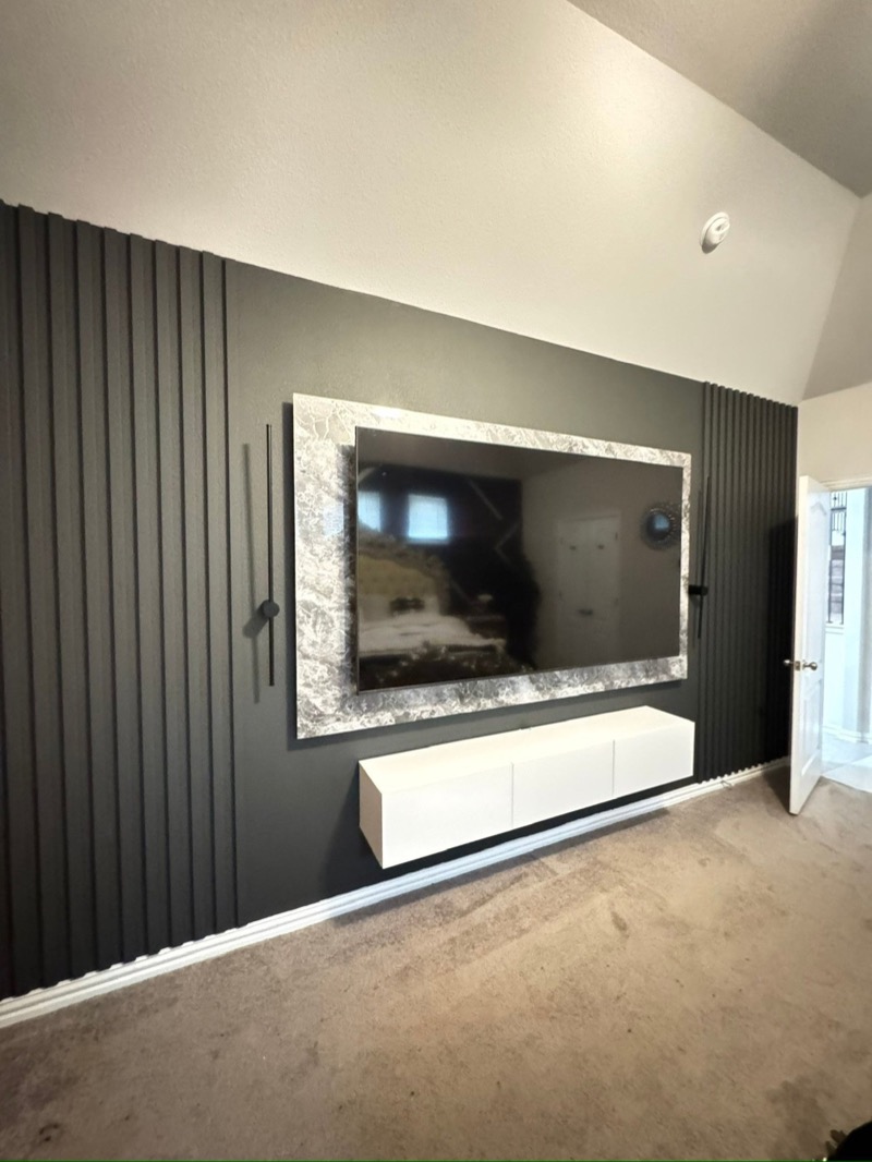 High Ceiling and TV Walls project by Lively Luxury Designs