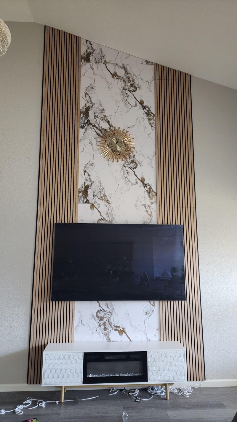 High Ceiling and TV Walls project by Lively Luxury Designs
