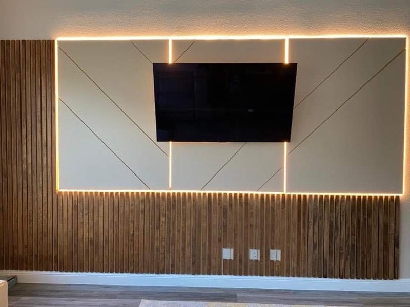 High Ceiling and TV Walls project by Lively Luxury Designs