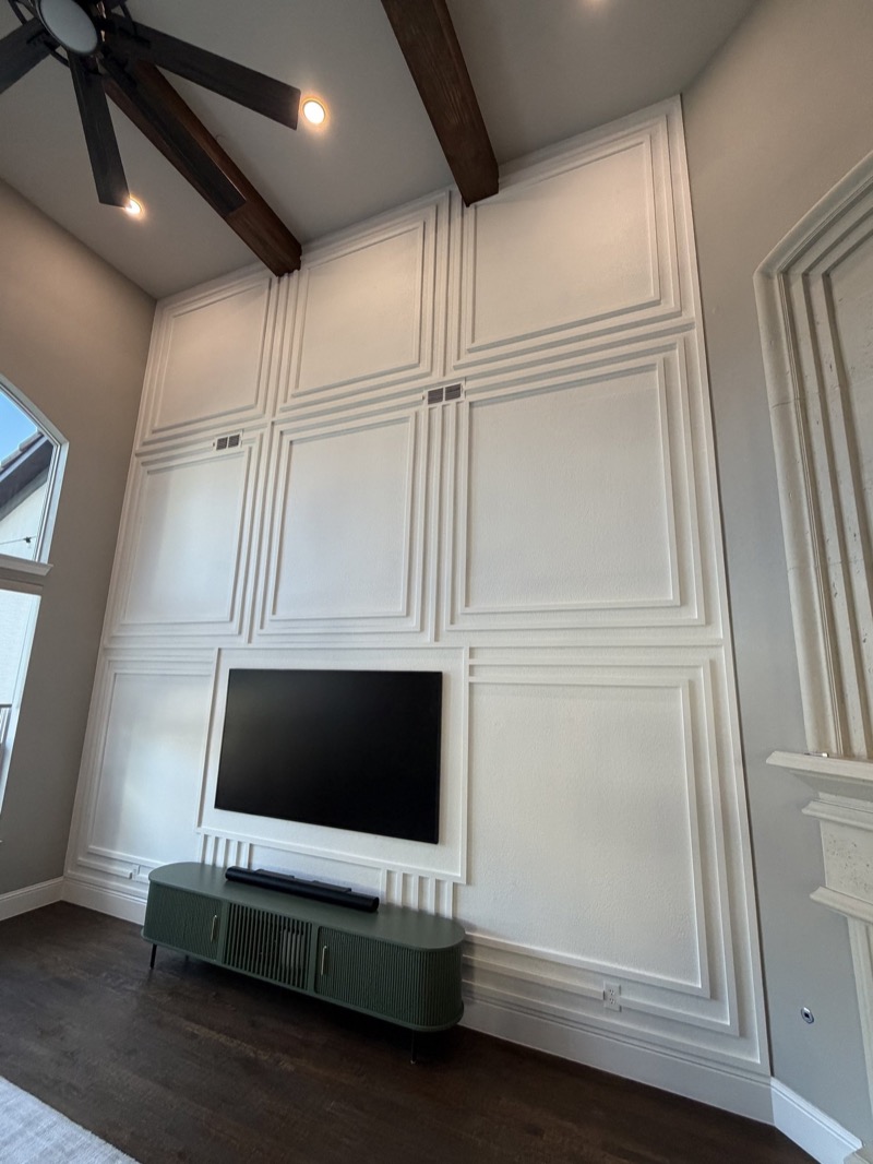 High Ceiling and TV Walls project by Lively Luxury Designs