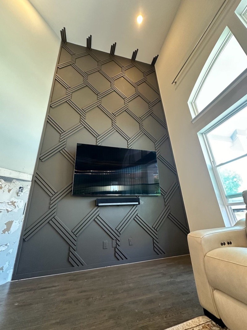 High Ceiling and TV Walls project by Lively Luxury Designs