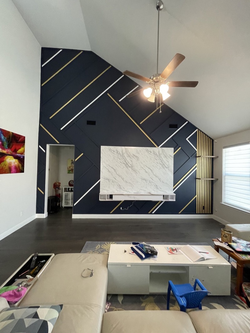 High Ceiling and TV Walls project by Lively Luxury Designs