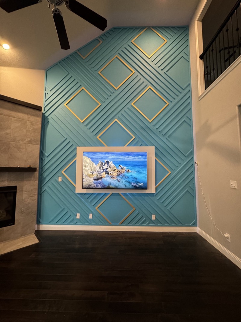 High Ceiling and TV Walls project by Lively Luxury Designs