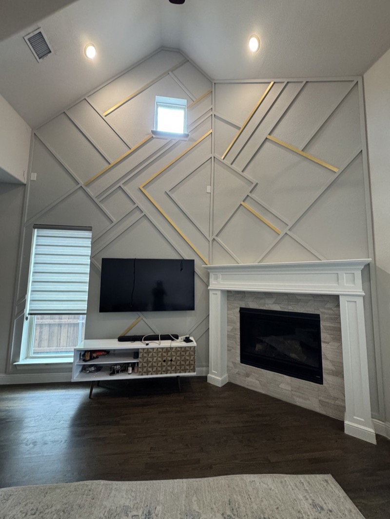 High Ceiling and TV Walls project by Lively Luxury Designs