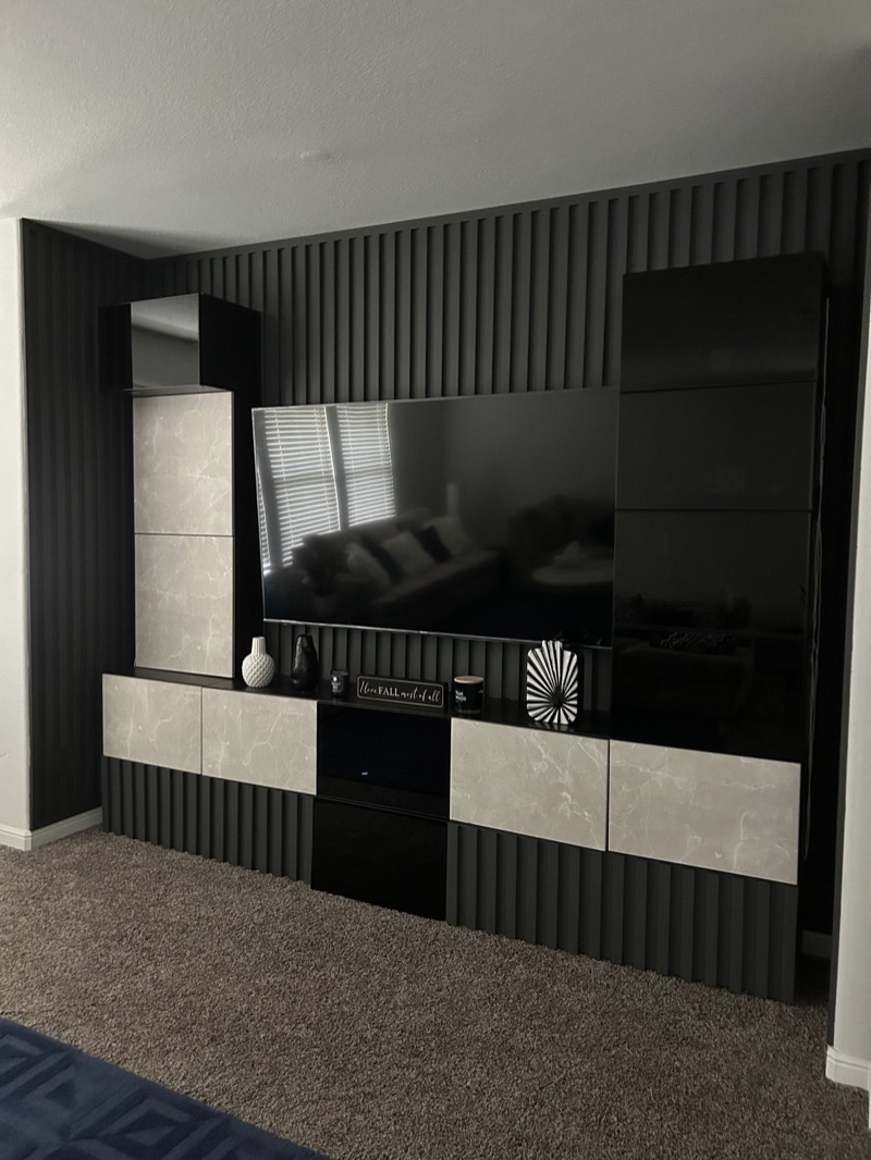 High Ceiling and TV Walls project by Lively Luxury Designs