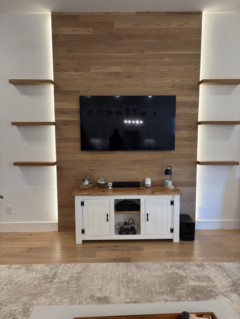 High Ceiling and TV Walls project by Lively Luxury Designs