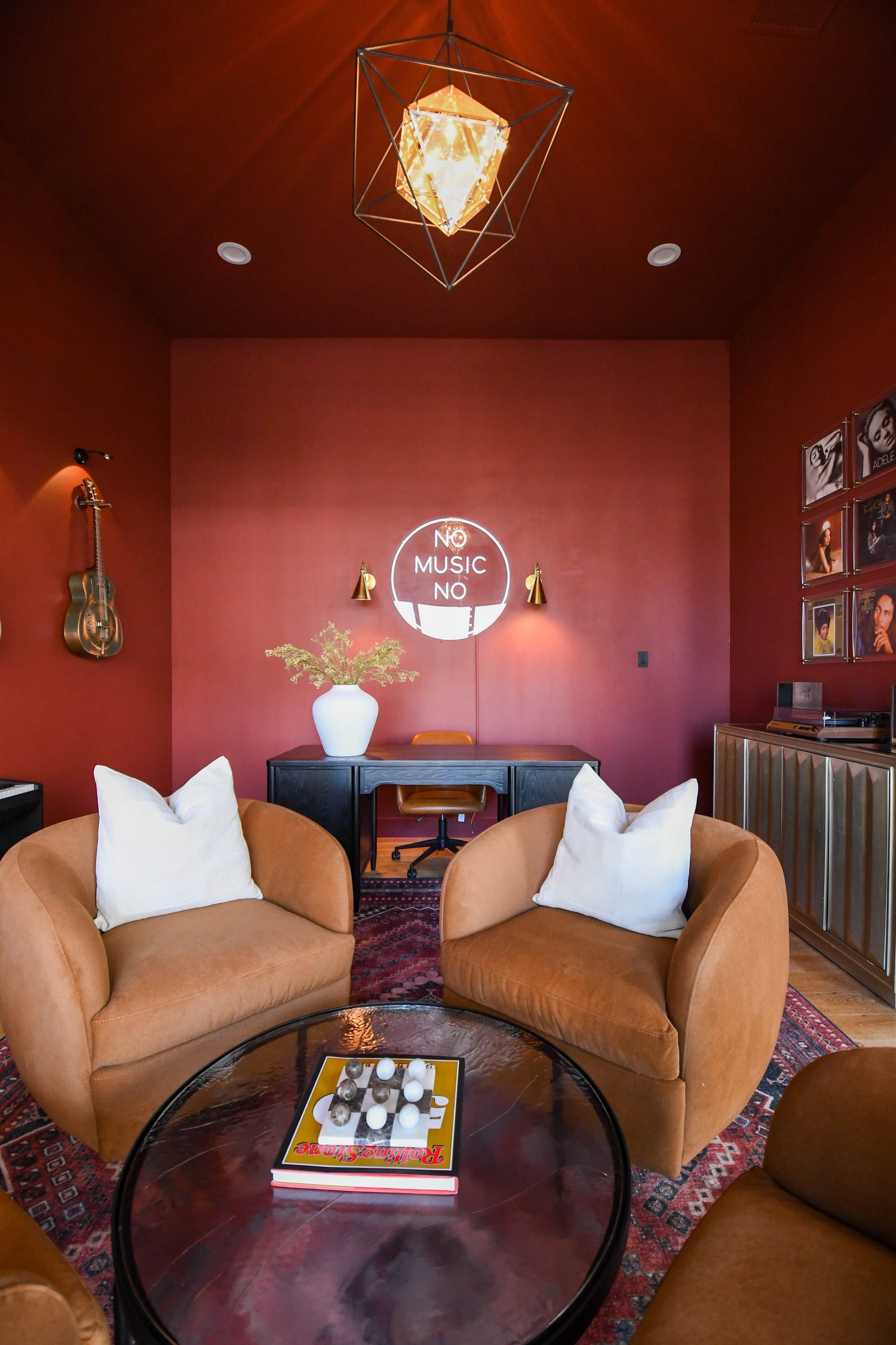 A panelled music room in Frisco, TX